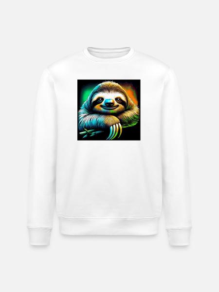 Faultier - Stanley/Stella Unisex Bio-Sweatshirt ROLLER - Weiß