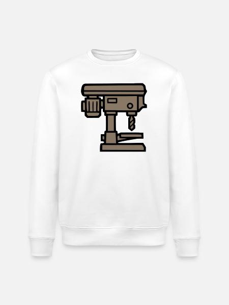 Stand Drill Tool Icon - Stanley/Stella ROLLER Unisex Organic Sweatshirt - white