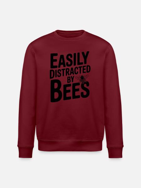 Easily Distracted By Bees - Stanley/Stella ROLLER Unisex Organic Sweatshirt - white