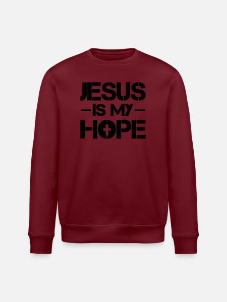 Jesus is my Hope - Stanley/Stella ROLLER Unisex Organic Sweatshirt - white