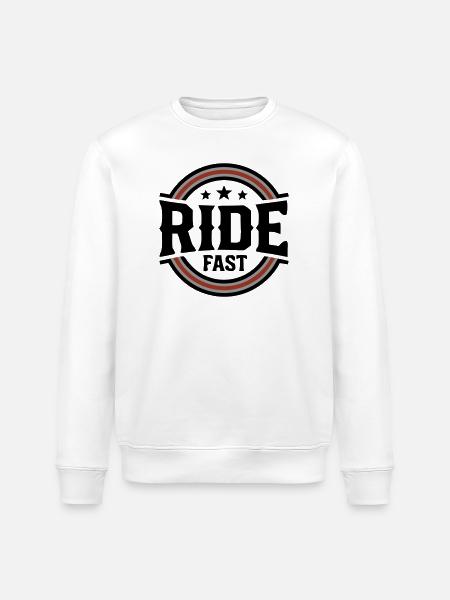 Ride Fast Abzeichen Logo - Stanley/Stella Unisex Bio-Sweatshirt ROLLER - Weiß