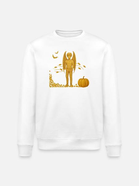 Fall Edition: Vampire Demon with Bats - Stanley/Stella ROLLER Unisex Organic Sweatshirt - white