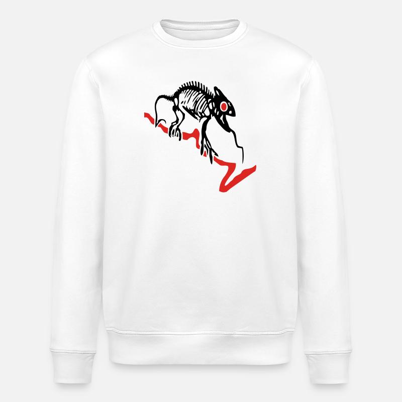 Gecko skeleton - Stanley/Stella ROLLER Unisex Organic Sweatshirt - white