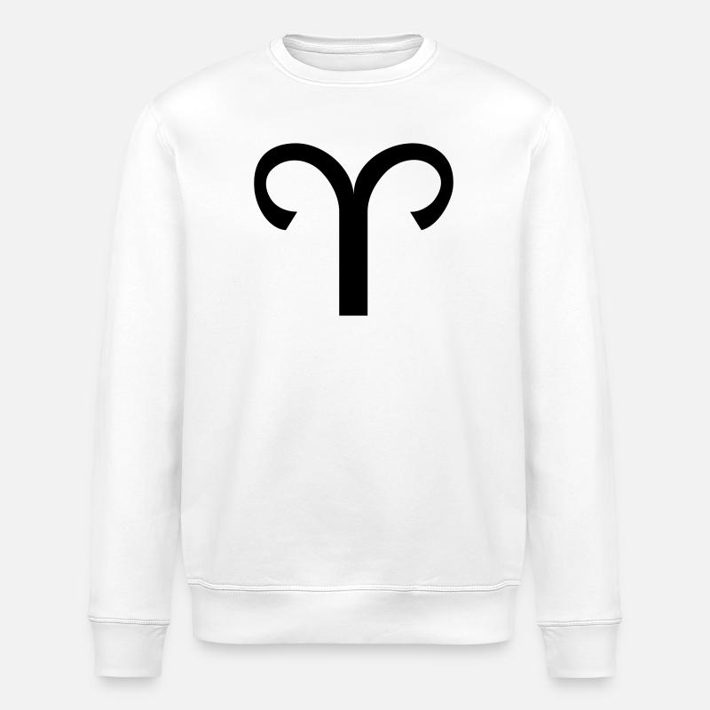 Sternzeichen Widder - Stanley/Stella Unisex Bio-Sweatshirt ROLLER - Weiß