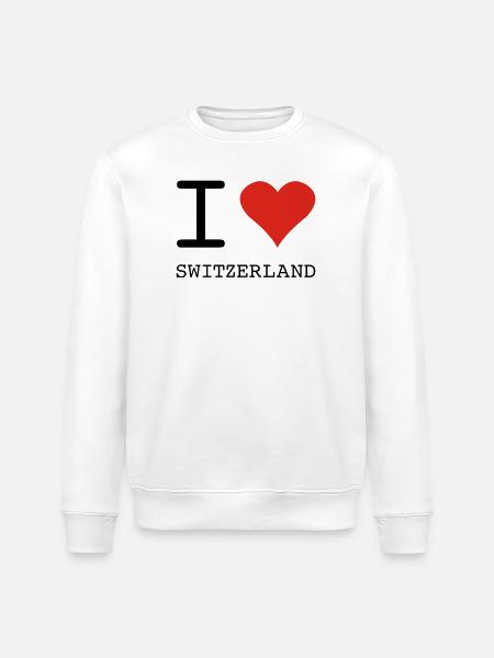I LOVE SWITZERLAND - Sweat bio ROLLER Stanley/Stella Unisexe - blanc