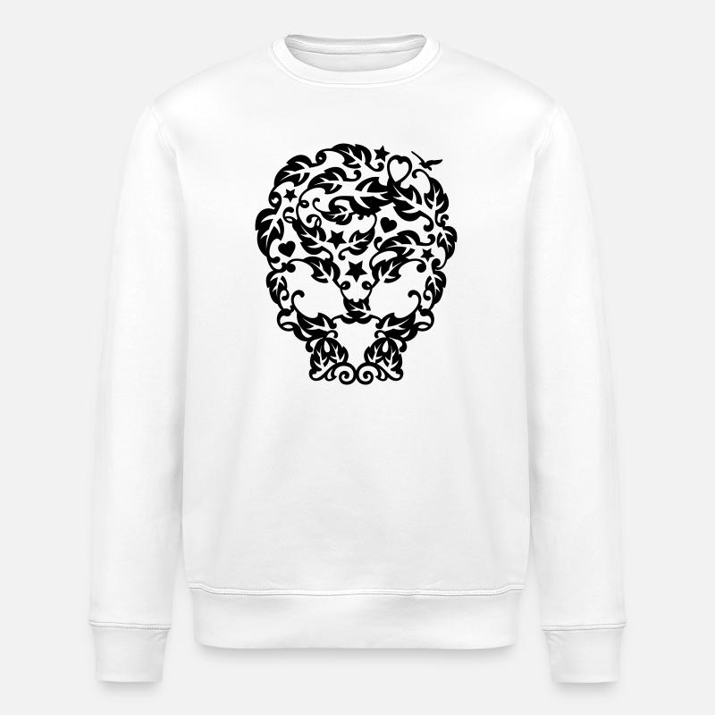the flourish skull - Stanley/Stella Unisex Bio-Sweatshirt ROLLER - Weiß