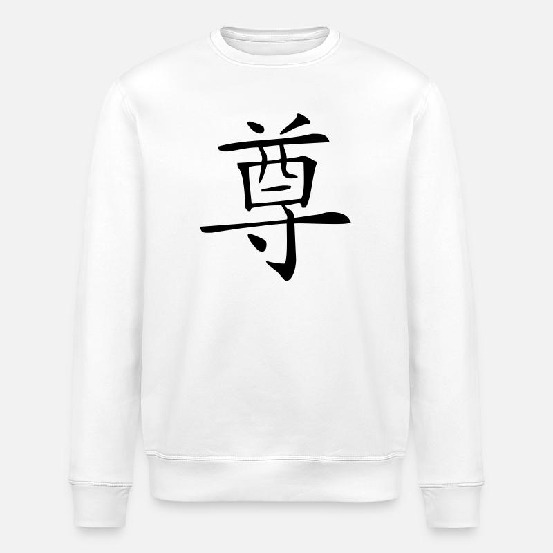 Respekt - Kanji - Stanley/Stella Unisex Bio-Sweatshirt ROLLER - Weiß