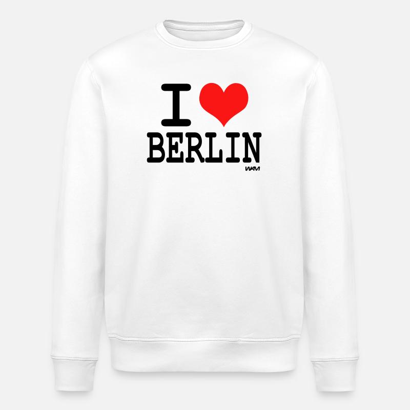 i love berlin - Stanley/Stella Unisex Bio-Sweatshirt ROLLER - Weiß