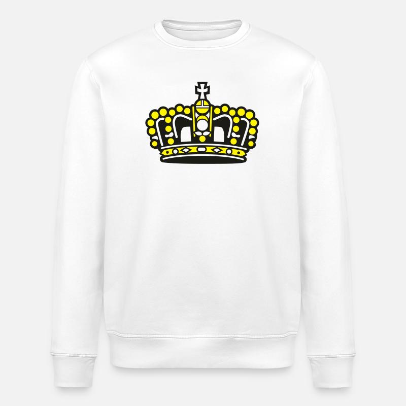princess krone crown king - Stanley/Stella Unisex Bio-Sweatshirt ROLLER - Weiß