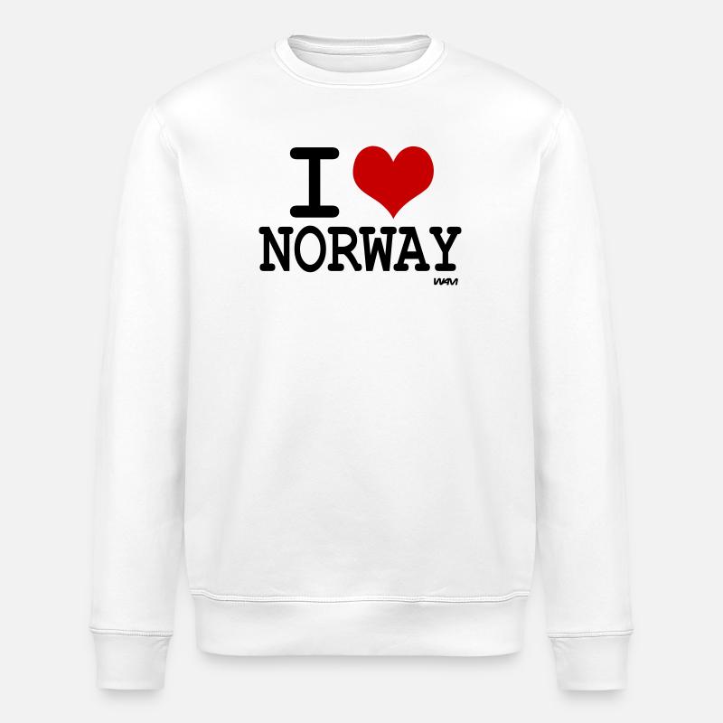 i love norway - Stanley/Stella Unisex Bio-Sweatshirt ROLLER - Weiß