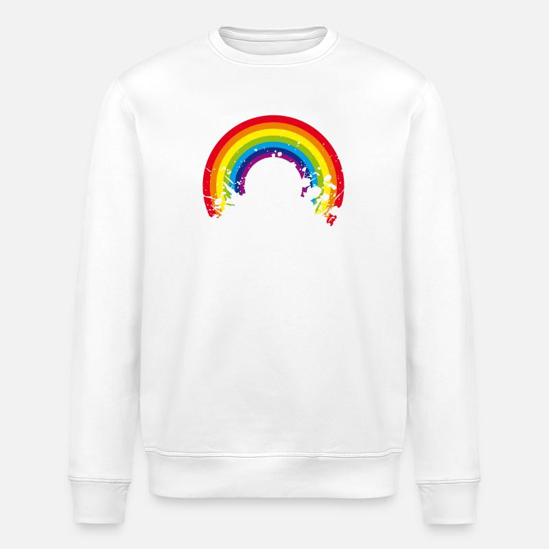 rainbow regenbogen - Stanley/Stella Unisex Bio-Sweatshirt ROLLER - Weiß