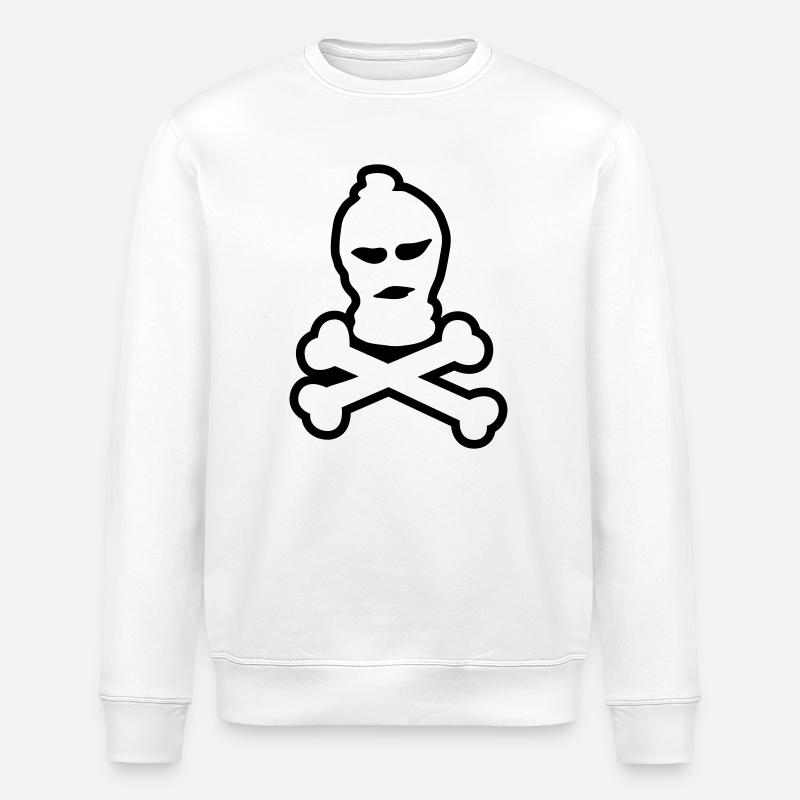 ski crâne de masque - Sweat bio ROLLER Stanley/Stella Unisexe - blanc