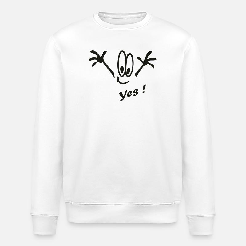Yes ! Comic - Stanley/Stella Unisex Bio-Sweatshirt ROLLER - Weiß