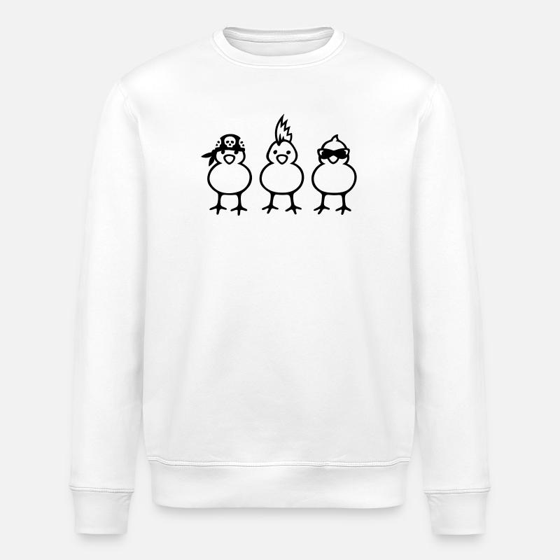 Drei coole Küken - Stanley/Stella Unisex Bio-Sweatshirt ROLLER - Weiß