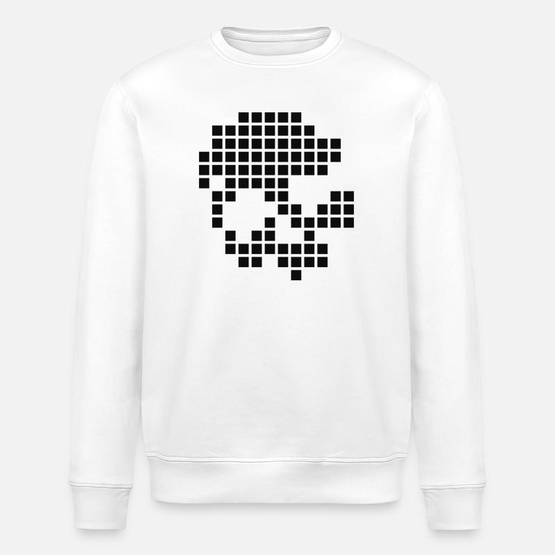 Digital skull - Stanley/Stella ROLLER Unisex Organic Sweatshirt - white