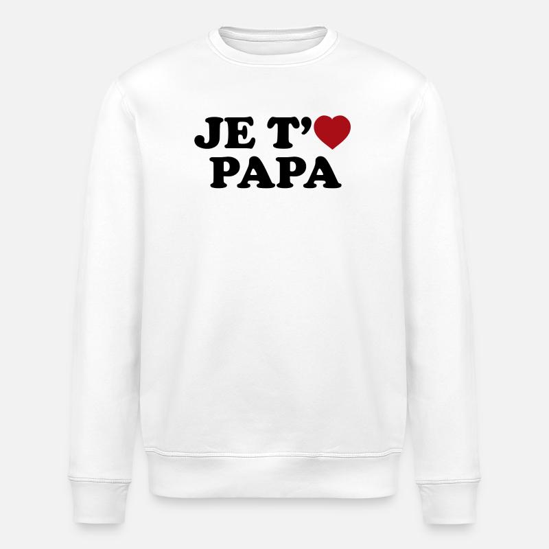 i love you dad - Stanley/Stella Unisex Bio-Sweatshirt ROLLER - Weiß