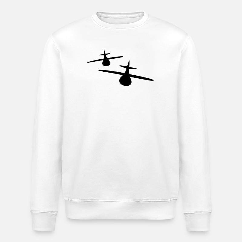 Deux avions - Sweat bio ROLLER Stanley/Stella Unisexe - blanc