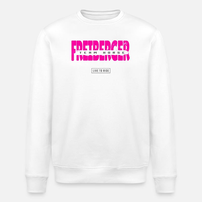Freiberger Pferde Design - Stanley/Stella Unisex Bio-Sweatshirt ROLLER - Weiß