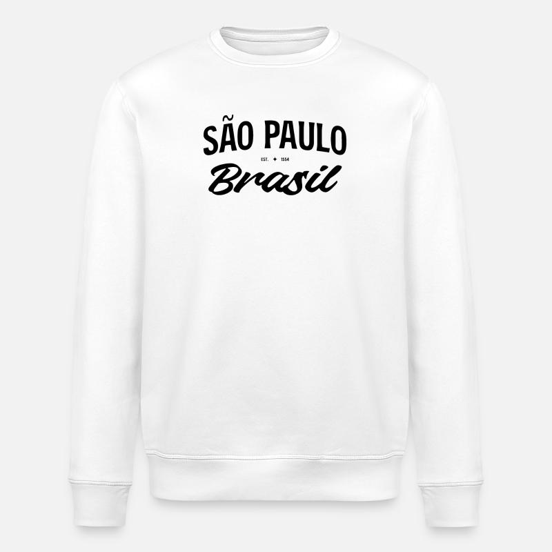 Lettrage de São Paulo Brésil - Sweat bio ROLLER Stanley/Stella Unisexe - blanc