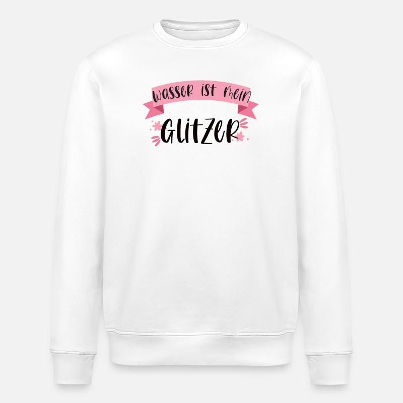 Wasser Schwimmen Glitzer Geschenk - Stanley/Stella Unisex Bio-Sweatshirt ROLLER - Weiß
