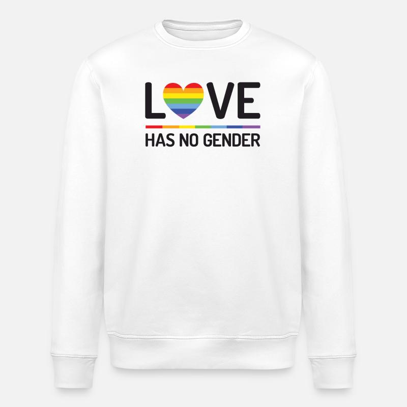 Pride Month - Liebe hat kein Geschlecht - Stanley/Stella Unisex Bio-Sweatshirt ROLLER - Weiß