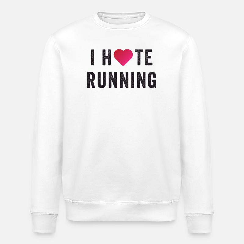 Ich liebe/hasse Laufen - Stanley/Stella Unisex Bio-Sweatshirt ROLLER - Weiß
