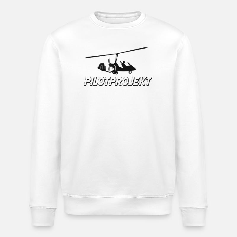 PILOTPROJEKT Tragschrauber - Stanley/Stella Unisex Bio-Sweatshirt ROLLER - Weiß
