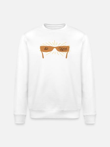 be stylish with sunglasses - Stanley/Stella ROLLER Unisex Organic Sweatshirt - white