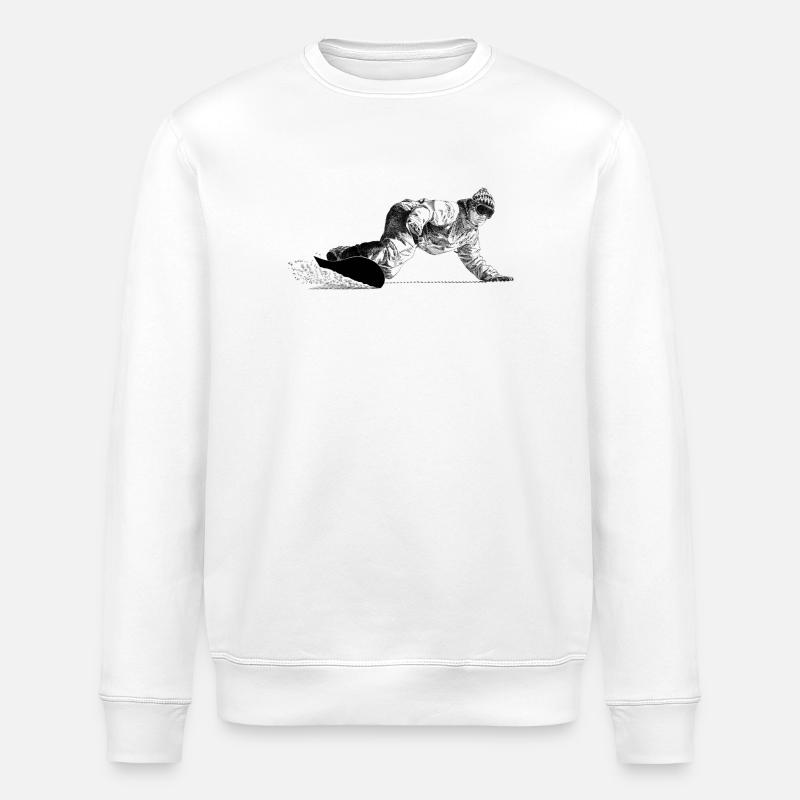 Freerider Snowboarder - Stanley/Stella Unisex Bio-Sweatshirt ROLLER - Weiß