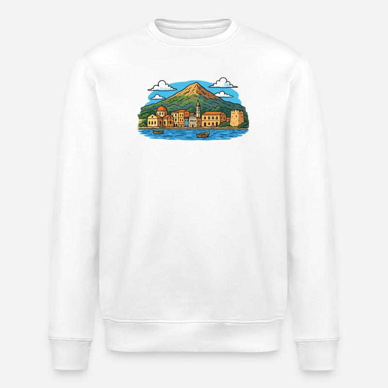 Île de Crète - Sweat bio ROLLER Stanley/Stella Unisexe - blanc