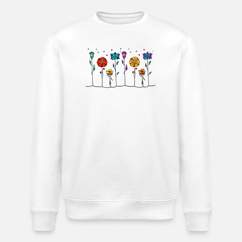 Fleur - Sweat bio ROLLER Stanley/Stella Unisexe - blanc