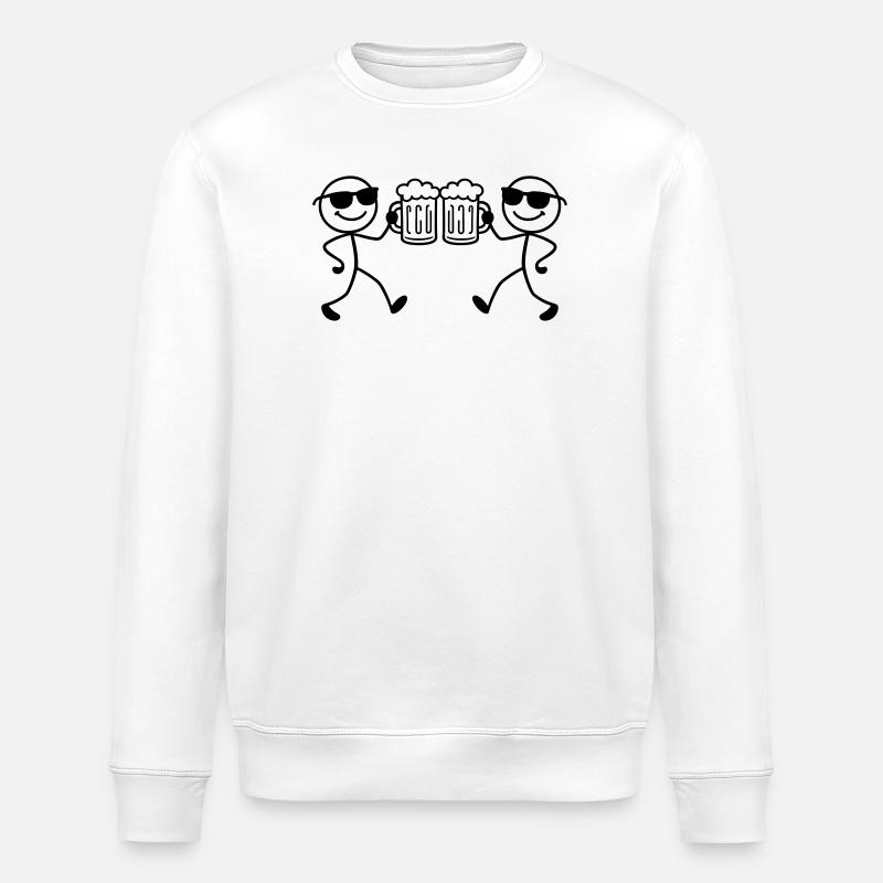 Saufen Party Bier - Stanley/Stella Unisex Bio-Sweatshirt ROLLER - Weiß