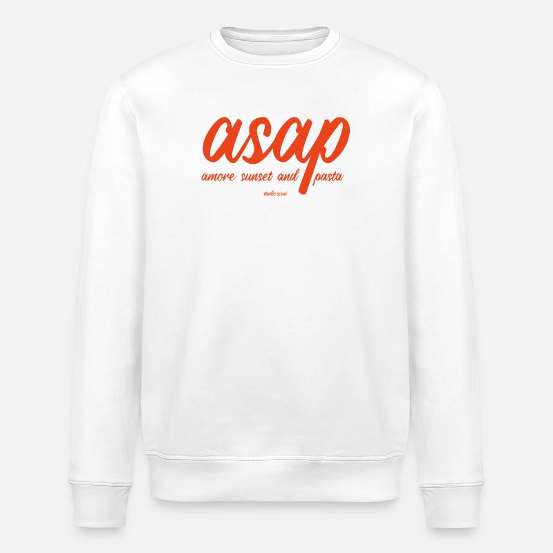 ASAP - Amore Sunset and Pasta - Stanley/Stella Unisex Bio-Sweatshirt ROLLER - Weiß