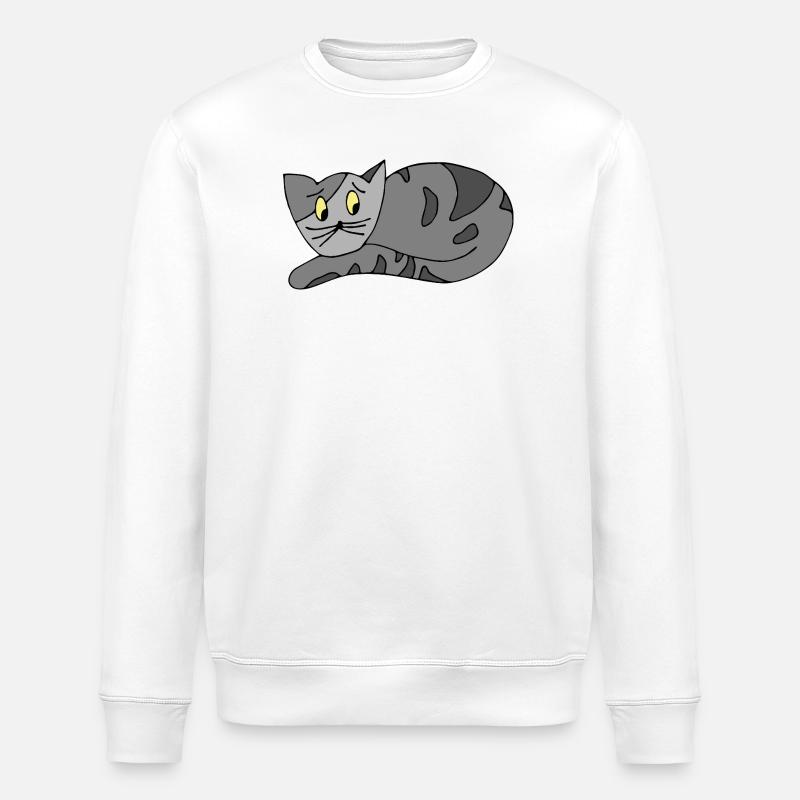 chat - Sweat bio ROLLER Stanley/Stella Unisexe - blanc