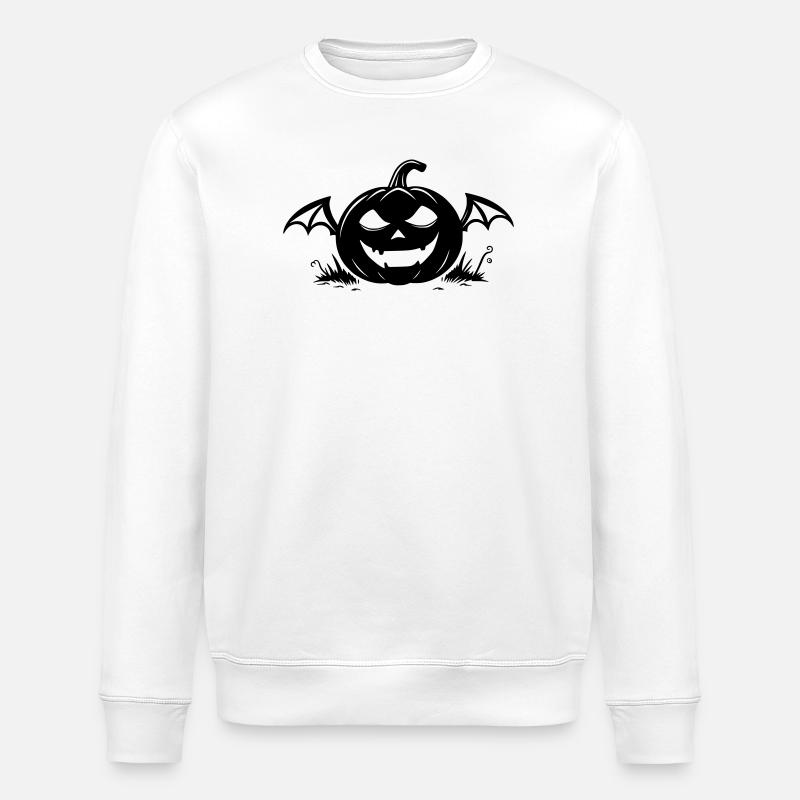 Helloween Kürbis - Stanley/Stella Unisex Bio-Sweatshirt ROLLER - Weiß