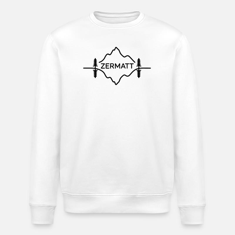 Zermatt - Souvenir Design - Stanley/Stella Unisex Bio-Sweatshirt ROLLER - Weiß
