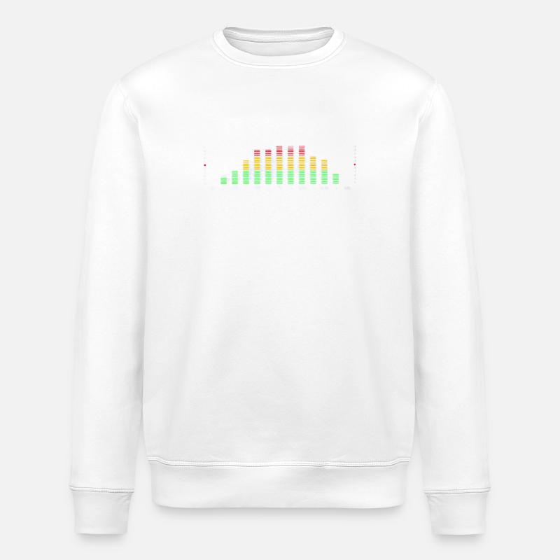 Rainbow Equalizer Pulse - Stanley/Stella ROLLER Unisex Organic Sweatshirt - white