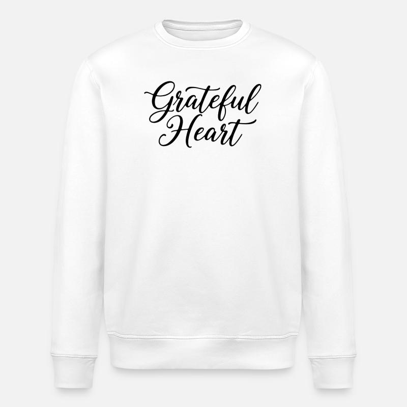 Grateful Heart Script - Sweat bio ROLLER Stanley/Stella Unisexe - blanc