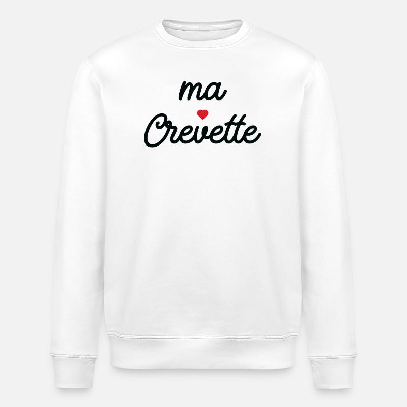 Ma Crevette Coeur Script Tee - Sweat bio ROLLER Stanley/Stella Unisexe - blanc