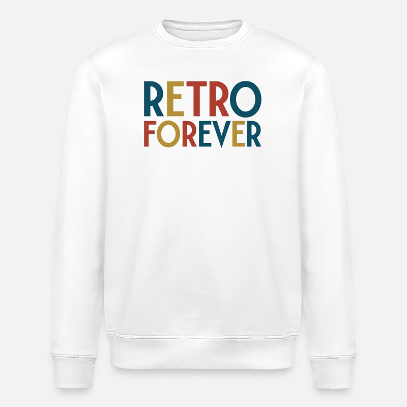 Retro forever - Stanley/Stella ROLLER Unisex Organic Sweatshirt - white