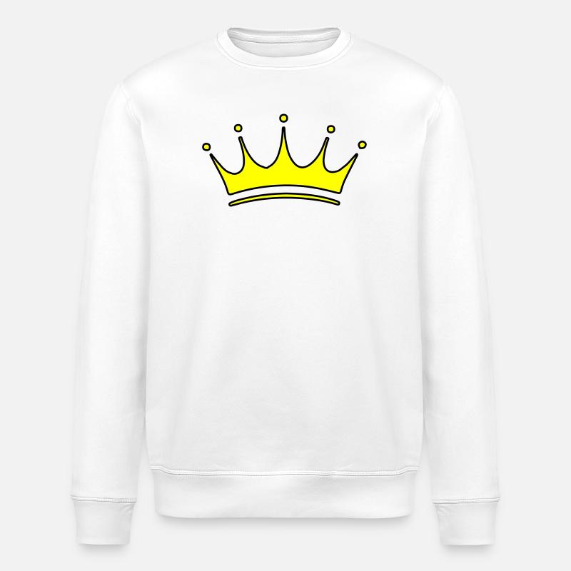 Symbole de la couronne - Sweat bio ROLLER Stanley/Stella Unisexe - blanc