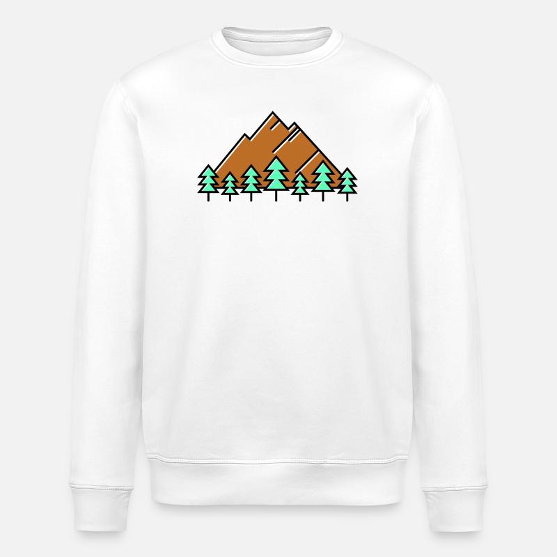 Berge Mountains Natur - Stanley/Stella Unisex Bio-Sweatshirt ROLLER - Weiß