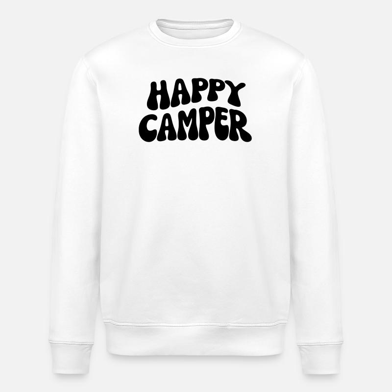 Happy Camper - Stanley/Stella Unisex Bio-Sweatshirt ROLLER - Weiß