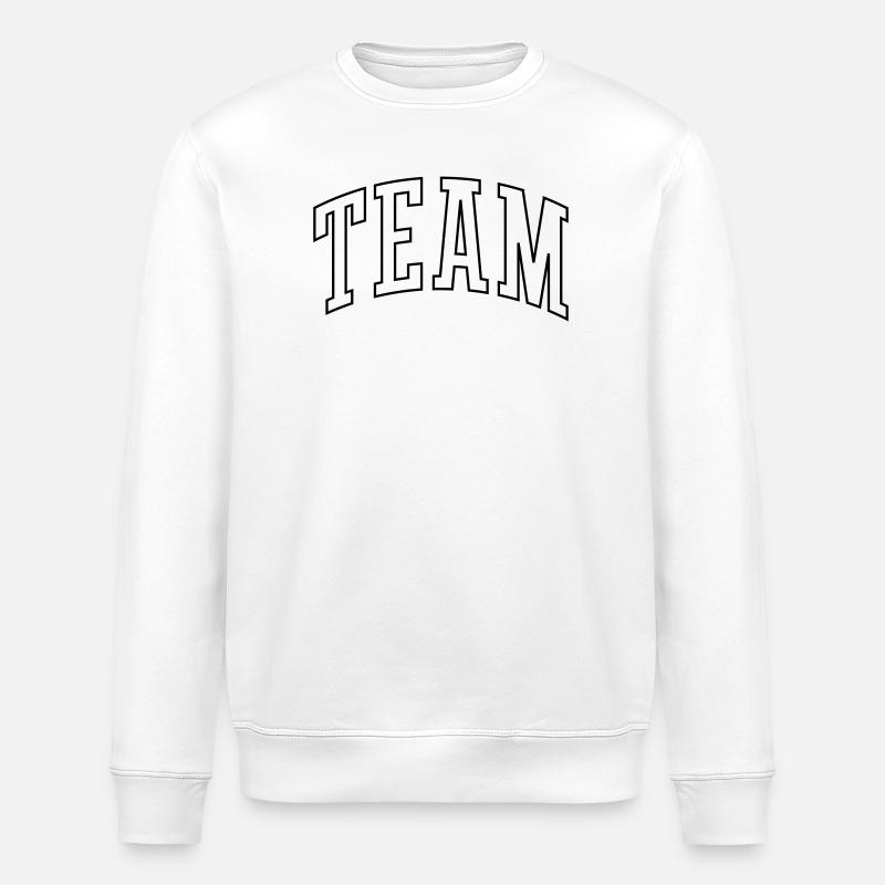 Team Outline - Stanley/Stella ROLLER Unisex Organic Sweatshirt - white