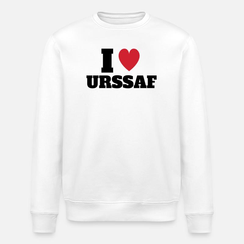 I Love URSSAF - Sweat bio ROLLER Stanley/Stella Unisexe - blanc