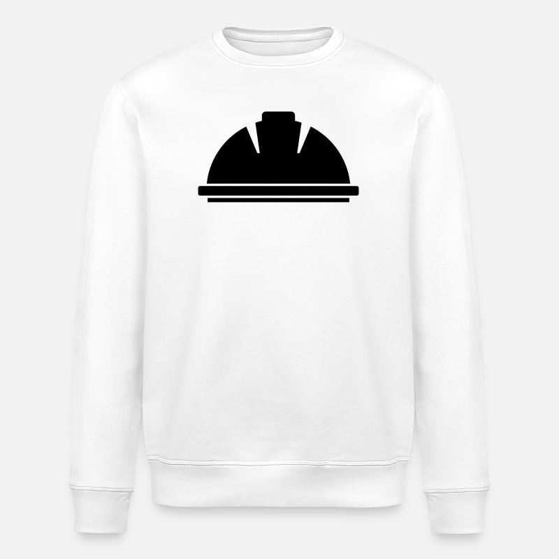 Hard hat - Stanley/Stella ROLLER Unisex Organic Sweatshirt - white