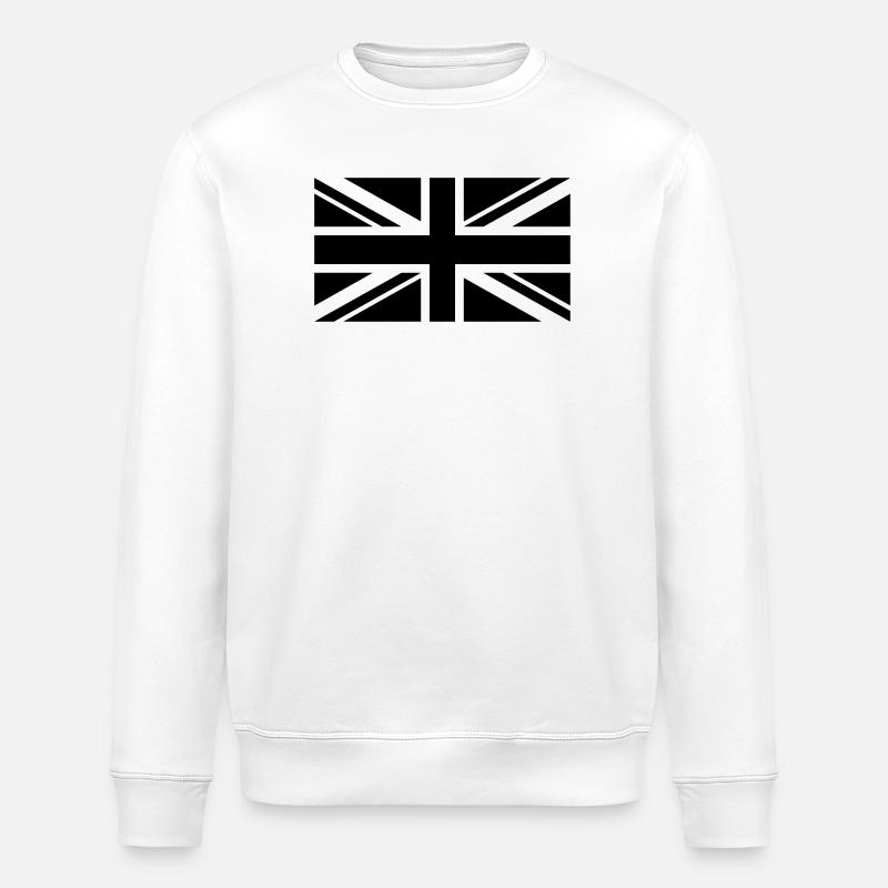 England flag plain - Stanley/Stella ROLLER Unisex Organic Sweatshirt - white