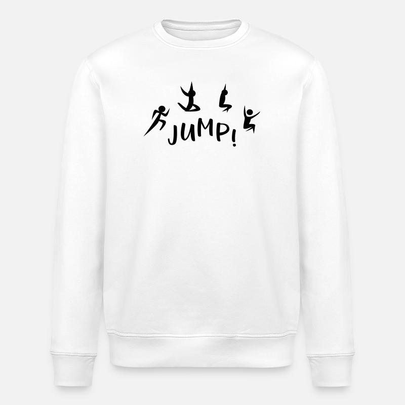 Weitsprung - Stanley/Stella Unisex Bio-Sweatshirt ROLLER - Weiß