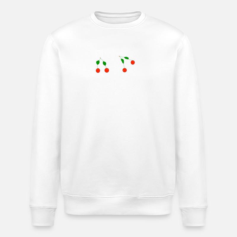 kirschen - Stanley/Stella Unisex Bio-Sweatshirt ROLLER - Weiß
