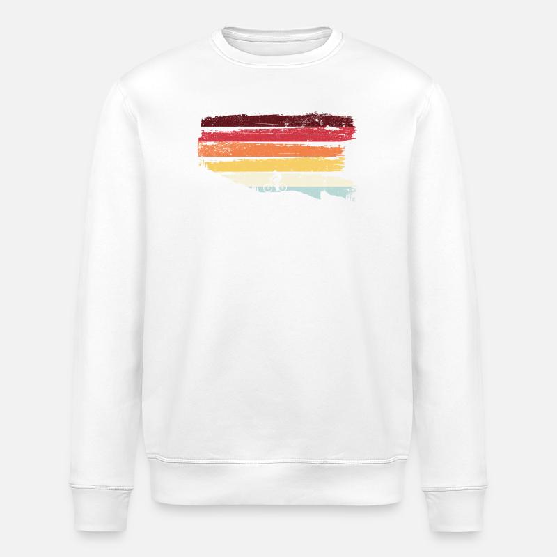 Rainbow Ride at Sunset - Stanley/Stella ROLLER Unisex Organic Sweatshirt - white